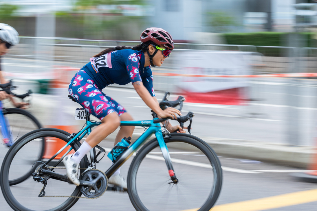 A Woman Riding a Bicycle